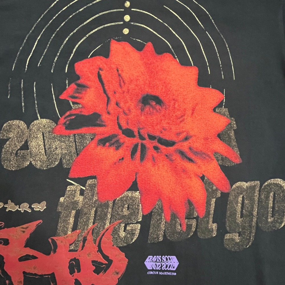 Travis Scott Utopia World Tour T-Shirt Mens L Black Graphic Delresto Echoes 2024 - Picture 12 of 15